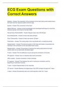 ECG Exam Questions with Correct Answers