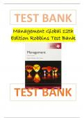 Management Global 12th Edition Robbins Test Bank Latest Verified Review 2024 Practice Questions and Answers for Exam Preparation&comma; 100&percnt; Correct with Explanations&comma; Highly Recommended&comma; Download to Score A&plus;