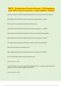 CMTO - Professional Practice Review &vert; 140 Questions  with 100&percnt; Correct Answers &vert; Latest Update &vert; Verified