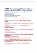 ATI PN Pharmacology Proctored Exam  Review, ati proctor med surg, ATI 2023