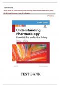 Test Bank For Study Guide for Understanding Pharmacology: Essentials for Medication Safety 2nd Edition by M. Linda Workman, Linda A. LaCharity||ISBN NO:10,0323394949||ISBN NO:13,978-0323394949||All Chapters||Complete Guides A+.