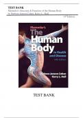 Test Bank For Memmler's The Human Body in Health and Disease 14th Edition||ISBN NO:10,1284242560||ISBN NO:13,978-1284242560||All Completed Chapters||A+ Guide.