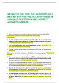GERONTOLOGY HESI RN// GERONTOLOGY HESI RN EXIT TEST BANK LATEST UPDATE 2024-2025| QUESTIONS AND CORRECT ANSWERS|AGRADE 