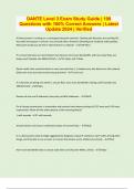 DANTE Level 3 Exam Study Guide &vert; 100  Questions with 100&percnt; Correct Answers &vert; Latest  Update 2024 &vert; Verified