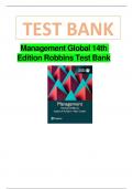 Management Global 14th Edition Robbins Test Bank Latest Verified Review 2024 Practice Questions and Answers for Exam Preparation&comma; 100&percnt; Correct with Explanations&comma; Highly Recommended&comma; Download to Score A&plus;