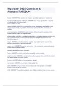 Wgu Math D125 Questions & Answers&lpar;RATED A&plus;&rpar;