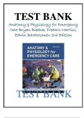 TEST BANK- Anatomy & Physiology for Emergency Care Bryan Bledsoe, Frederic Martini, Edwin Bartholomew 3rd Edition Latest Verified Review 2024 Practice Questions and Answers for Exam Preparation, 100% Correct with Explanations, Highly Recommended, Download