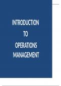Introduction to operations management 