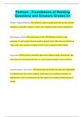 Pearson - Foundations of Reading Questions and Answers Graded A&plus;