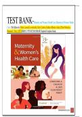 TEST BANK-Maternity and Women's Health Care (Maternity & Women's Health Care) 13th Edition by Deitra Leonard Lowdermilk, Kitty Cashion, Kathryn Rhodes Alden, Ellen Olshansky, Shannon E. Perry (2023)/ISBN-13 978-0323810180/All Chapters/Complete Guide