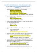 NUR 275 MIDTERM EXAM 2024&sol;2025 WITH REAL EXAM QUESTIONS AND VERFIED ANSWERS GRADED A&plus;