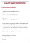 ATI TEAS 7 MATH 2022-2023 QUESTIONS AND CORRECT  ANSWERS|REAL EXAM QUESTIONS (COMPLETE EXAM)
