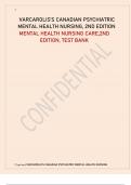 VARCAROLIS’S CANADIAN PSYCHIATRIC MENTAL HEALTH NURSING, 2ND EDITION