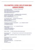 ITLS CHAPTER 1 SCENE&colon; SIZE UP EXAM Q&A ALREADY PASSED