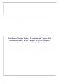 Test Bank - Nursing Today&colon; Transition and Trends&comma; 11th Edition &lpar;Zerwekh&comma; 2024&rpar;&comma; Chapter 1-26 &vert; All Chapters