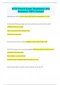 NYS Permit Exam Questions and Answers 100&percnt; Correct