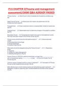 ITLS CHAPTER 2&lpar;Trauma and management  assessment&rpar; EXAM Q&A ALREADY PASSED