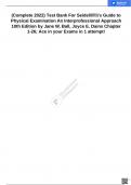 SEIDEL'S GUIDE TO PHYSICAL EXAMINATION AN INTERPROFESSIONAL APPROACH 10TH EDITION JANE W&period; BALL&comma; JOYCE E&period; DAINS TEST BANK