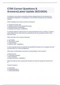 Cybersecurity Management II &ndash; Tactic C795Preassessment Accurate 100&percnt;COMPLETE PACKAGE DEAL