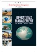 Test Bank for Heizer Operations Management 9th Edition by Jay Heizer, Barry Render |All Chapters,  Year-2023/2024|