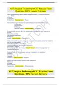 AST Surgical Technologist CST Practice Exam Questions-100% Correct Answers.