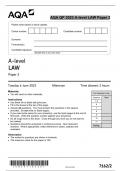 AQA QP 2023 A-level LAW Paper 2
