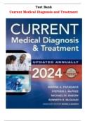 Test Bank for Current Medical Diagnosis and Treatment by Maxine Papadakis, Stephen Mcphee, Michael Rabow & Kenneth Mcquaid |All Chapters,  Year-2023/2024|
