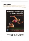 Test Bank For Anatomy & Physiology for Health Professions: An Interactive Journey 4th Edition||ISBN NO:10,0134876814||ISBN NO:13,978-0134876818||All Chapters||Complete Guide A+.