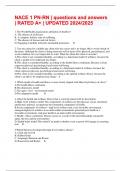 NACE 1 PN-RN &vert; questions and answers &vert; RATED A&plus; &vert; UPDATED 2024&sol;2025
