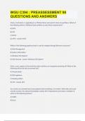 WGU C394 &colon; PREASSESSMENT 90 QUESTIONS AND ANSWERS