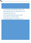 Test Bank For Drugs and the Neuroscience of Behavior An Introduction to Psychopharmacology 2nd Edition by Adam Prus 9781506338941 Chapter 1-15