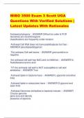 MIBO 3500 Exam 3 Scott UGA Questions With Verified Solutions |  Latest Updates With Rationales