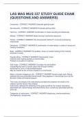 LAS MAS MUS 337 STUDY GUIDE EXAM (QUESTIONS AND ANSWERS)