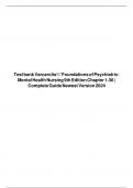 Test bank Varcarolis' Foundations of Psychiatric- Mental Health Nursing 9th Edition Chapter 1-36 | Complete Guide Newest Version 2024