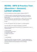 NCIDQ - IDPX Q Practice Test  (Questions + Answers) LATEST UPDATE