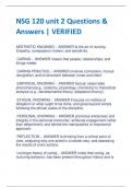 NSG 120 unit 2 Questions &  Answers | VERIFIED