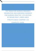 Test Bank For Nursing Research Generating and Assessing Evidence for Nursing Practice 11th Edition by Denise Polit , Cheryl Beck Chapter 1-33