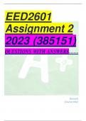 ED2601 Assignment 2 2023 &lpar;385151&rpar; QUESTIONS WITH ANSWERS&hellip;&hellip; &lbrack;School&rsqb;