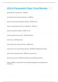 UCLA Paramedic Prep&colon; Final Review Exam with complete Answers
