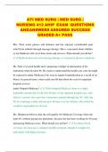 ATI MED SURG | MED SURG | NURSING 412 AHIP EXAM QUESTIONS ANDANSWERS ASSURED SUCCESS GRADED A+ PASS