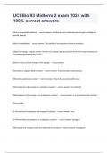 UCI Bio 93 Midterm 2 exam 2024 with 100&percnt; correct answers