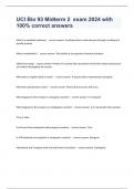UCI Bio 93 Midterm 2  exam 2024 with 100&percnt; correct answers