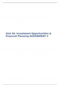 Unit 34 - Investment Opportunities and Financial Planning 
