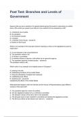 Post Test: Branches and Levels of Government