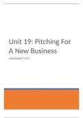 Unit 19 - Pitching for a New Business  P1 P2 D1 M1
