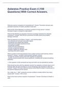 Asbestos Practice Exam 4 &vert;100 Questions&vert; With Correct Answers&period;