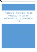 Test Bank - Maternal Child Nursing, 4th Edition (McKinney, 2013), Chapter 1-55