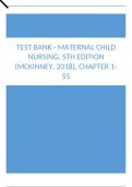 Test Bank - Maternal Child Nursing, 5th Edition (McKinney, 2018), Chapter 1-55
