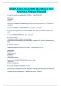 BCBA Exam Complete Questions And Answers Already Passed