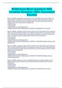 BCBA Exam Mock Questions With Complete Solutions &vert;100&percnt; Guaranteed Success